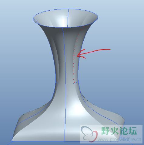 边界混合做出有明显凹线