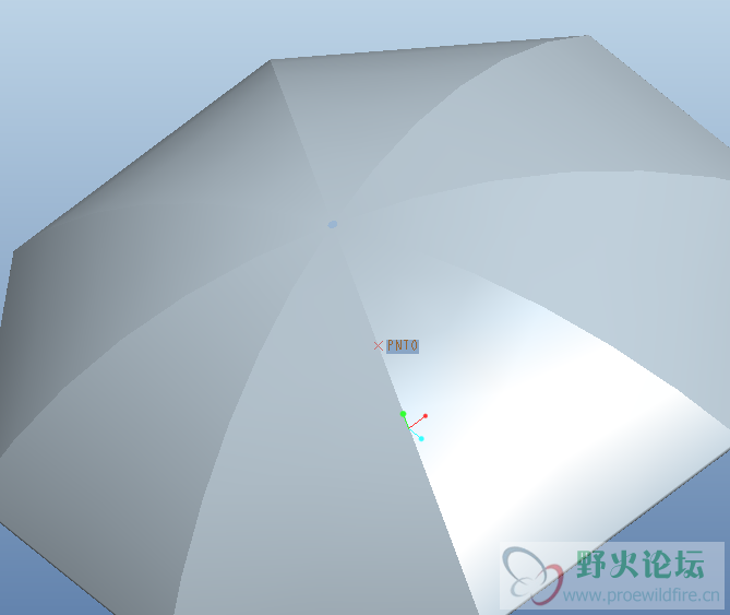 雨伞顶部是圆的