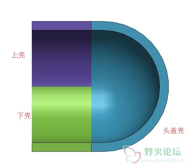 上下壳怎么夹住头盖壳，头盖壳要能出模