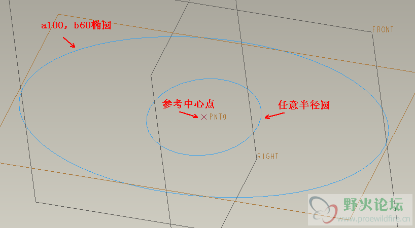 依次草绘出三个图素