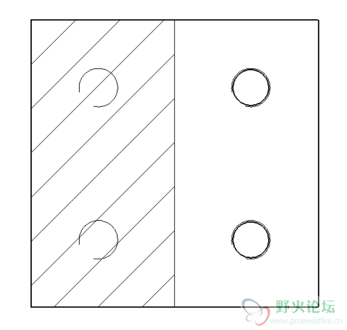 四个螺纹孔对称