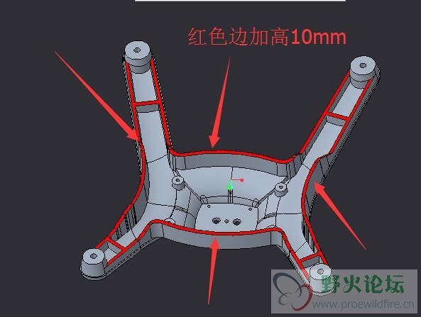 STP3D红色面加高10mm，只有重新画吗？