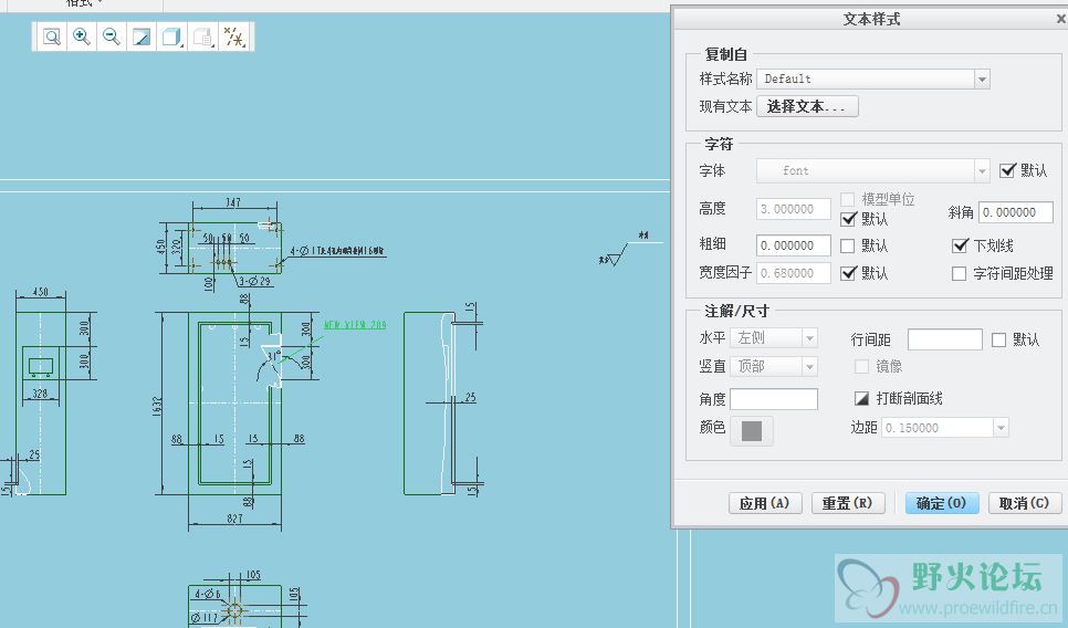 双击后显示文式样本