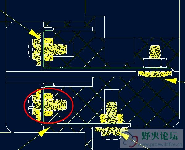 剖面线重影