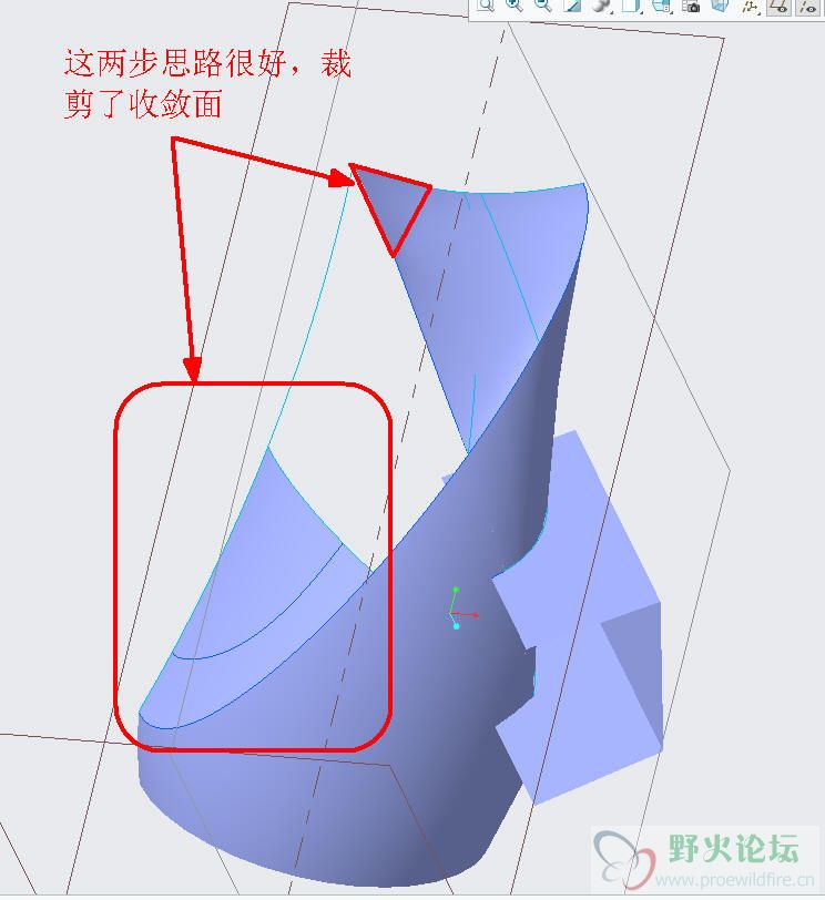 这步操作很好的控制了那里收敛还有形状的问题