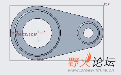 这是CREO里的俯视图