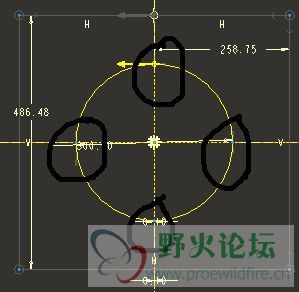 定义圆形截面时，要定义9个微点把圆分成九段