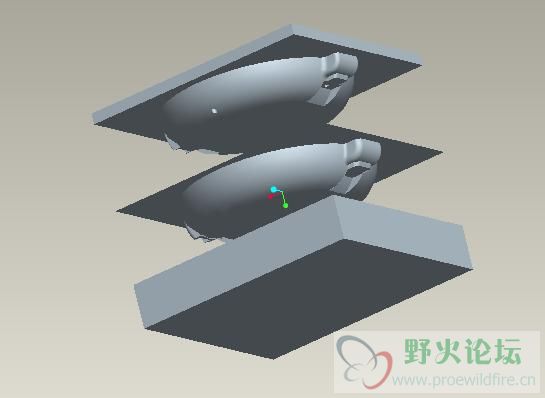 分型面建立后，分割体积块