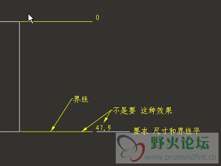 PROE中纵坐标的标注样式