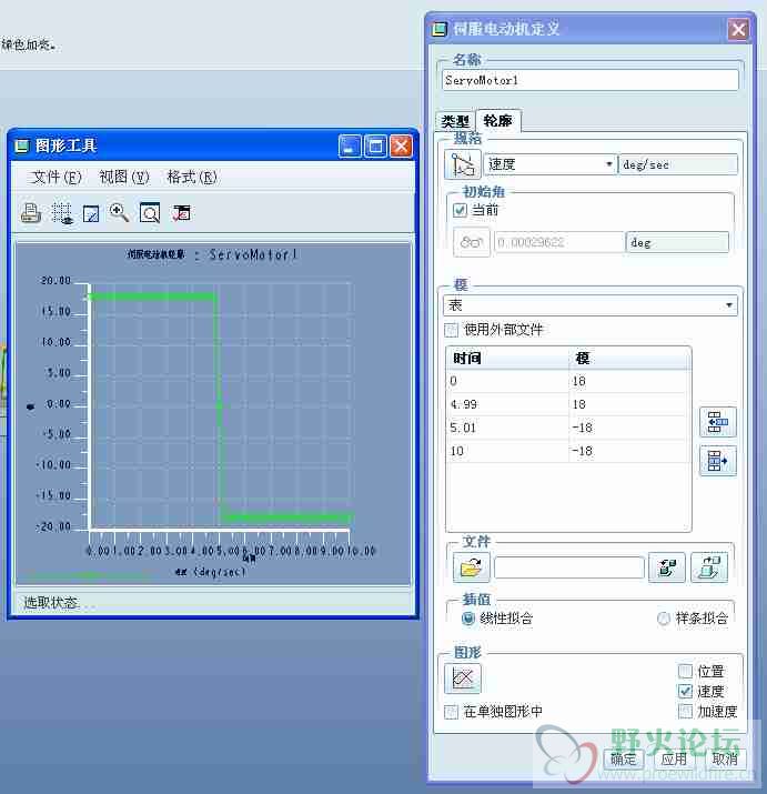 表定义电机（匀速运动）