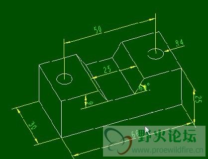 这是显示在工程图内的三维尺寸