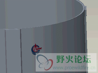 proe环境下在模型上.gif