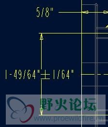 此处公差是分数。怎样能让主尺寸是分数，公差是小数呢？