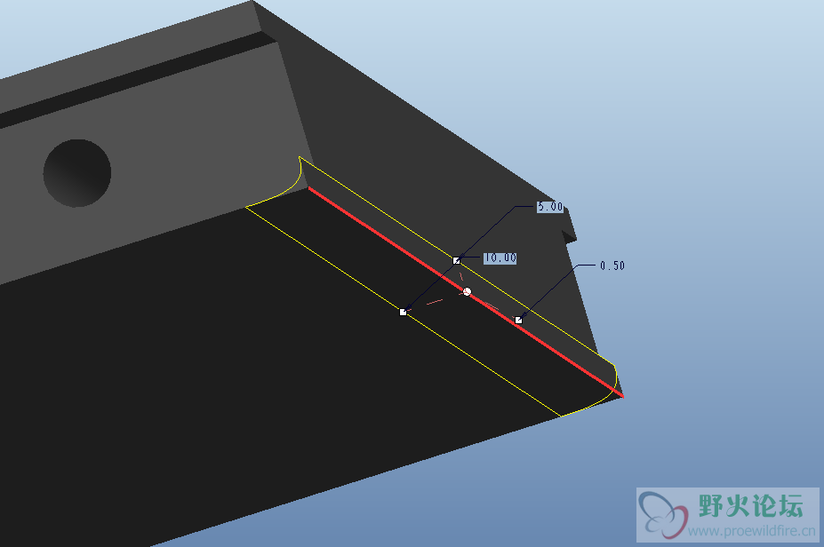 在PROE里倒的圆角