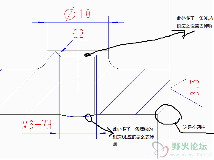 关于螺纹工程图，修饰螺纹多线